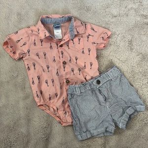 Button Up & Shorts Spring Outfit